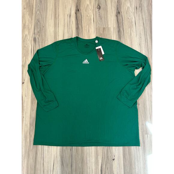 NWT Men’s 4XLT Adidas Green Creator Tee Long Sleeve T-Shirt New With Tags - Picture 1 of 5